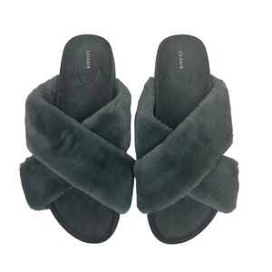 Birdies The Robin Faux Fur Slipper Sz 10